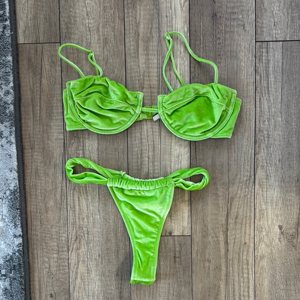 Triangl Swimwear Green Bikini Set Sleek Cheeky Design